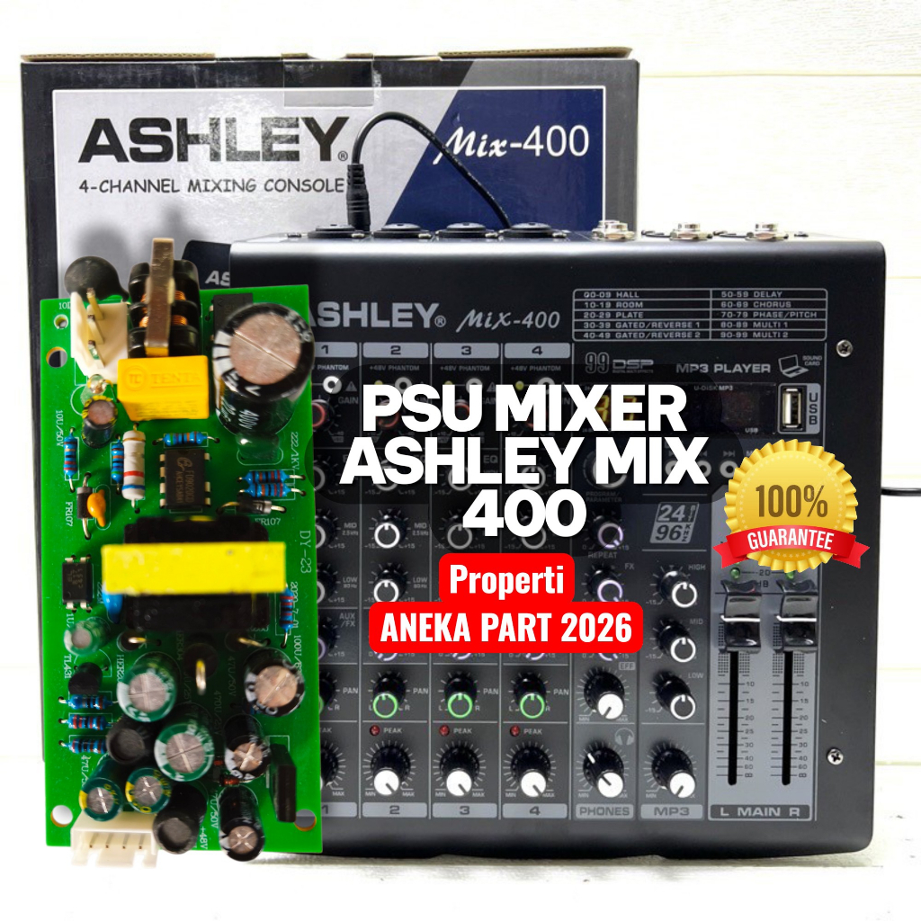 POWER SUPPLY MIXER ASHLEY MIX-400 MIX 400 PSU AUDIO MIXER ASHLEY MIX400