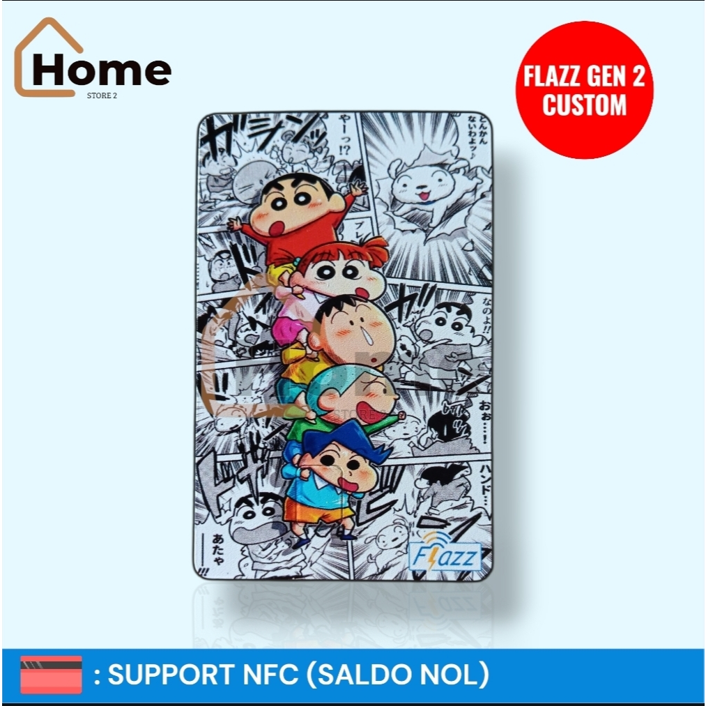 KARTU ETOLL FLAZZ BCA GEN 2 CUSTOM - SHINCHAN [COMIC]