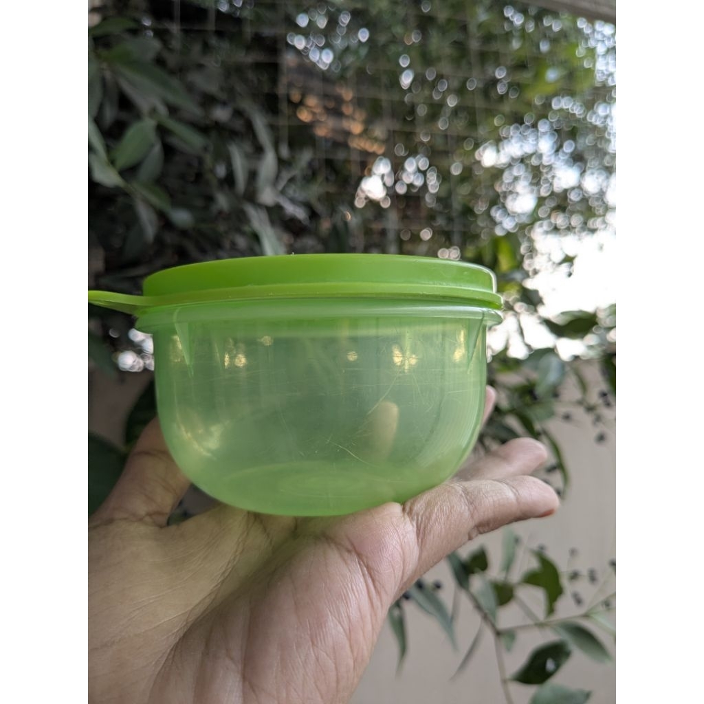 Tupperware Kecil Bulat Kiddie Bowl Wadah Sambal Snack Saos Sayur PL Second