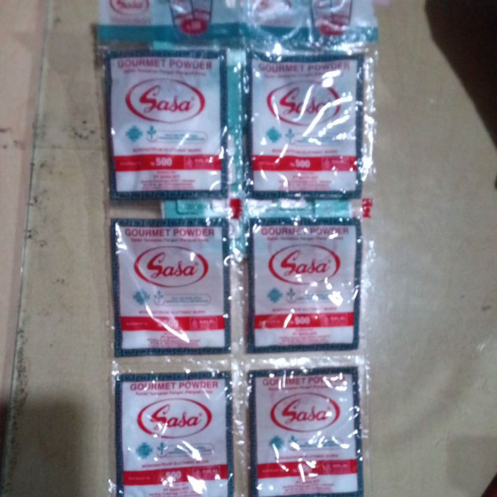 micin / penyedap rasa mrk Sasa berat 5 grm x 6/renceng