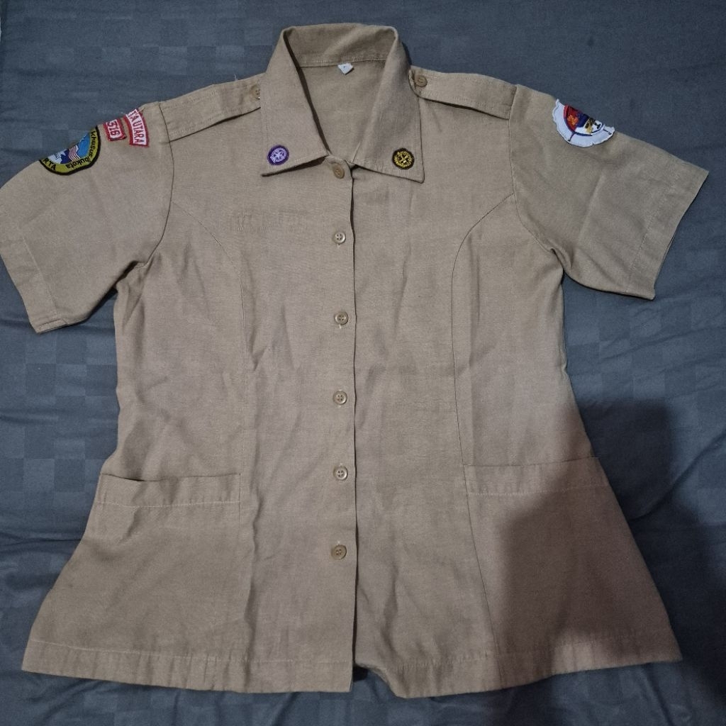 Baju Seragam Pramuka Atasan SMA BPK Penabur Jakarta Putri Perempuan Ukuran XL SMAK 5 Penabur Jakarta
