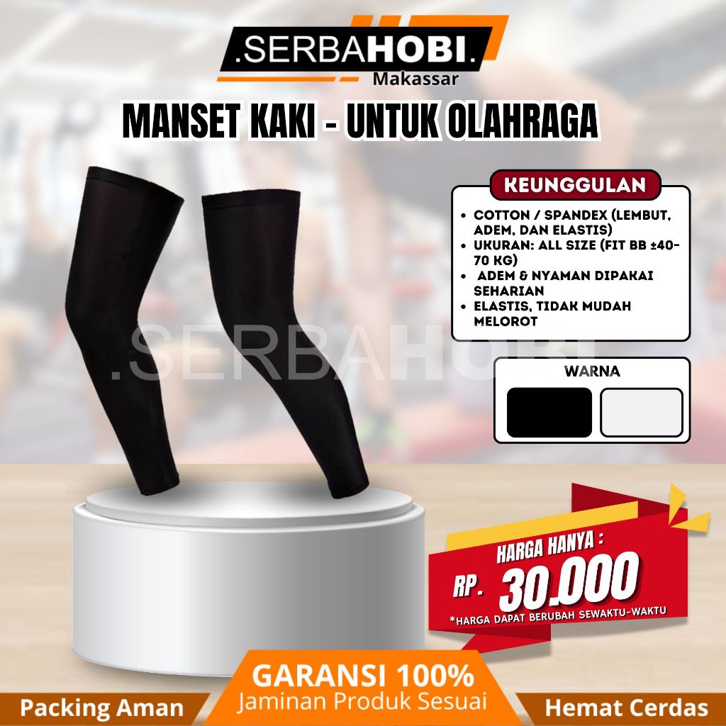 Manset Kaki Panjang Knee Long Support / Manset Layering Olahraga  / Manset kaki untuk Running