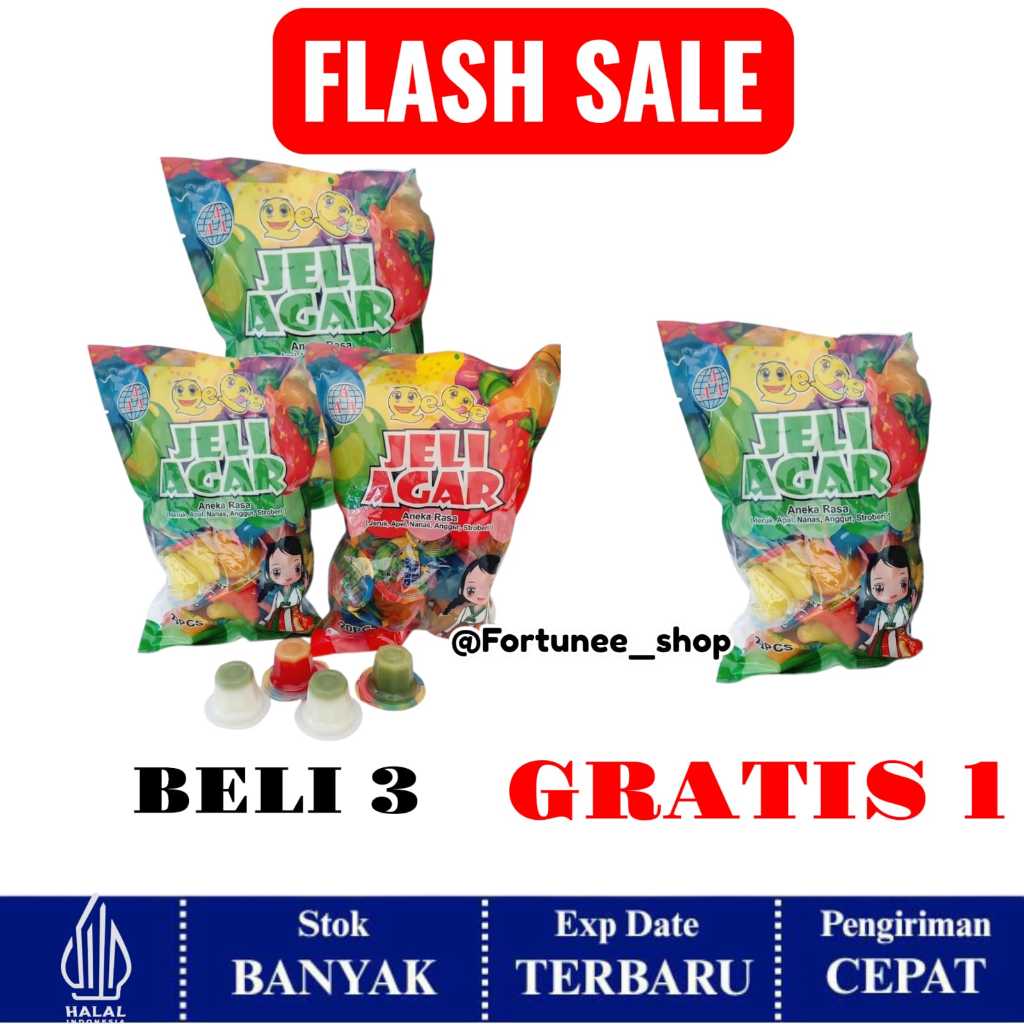 Qeqe Jeli Agar isi 20 / Jelly Pudding Aneka Rasa