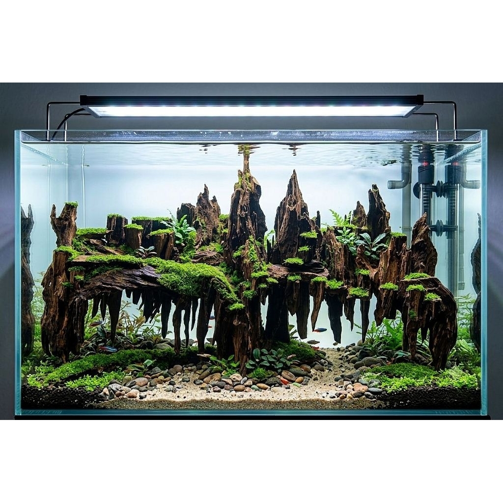 Hardscape jungle avatar style  aquascape siap pakai buat aquarium ukuran 60.30.40.cm sudah bonus pla