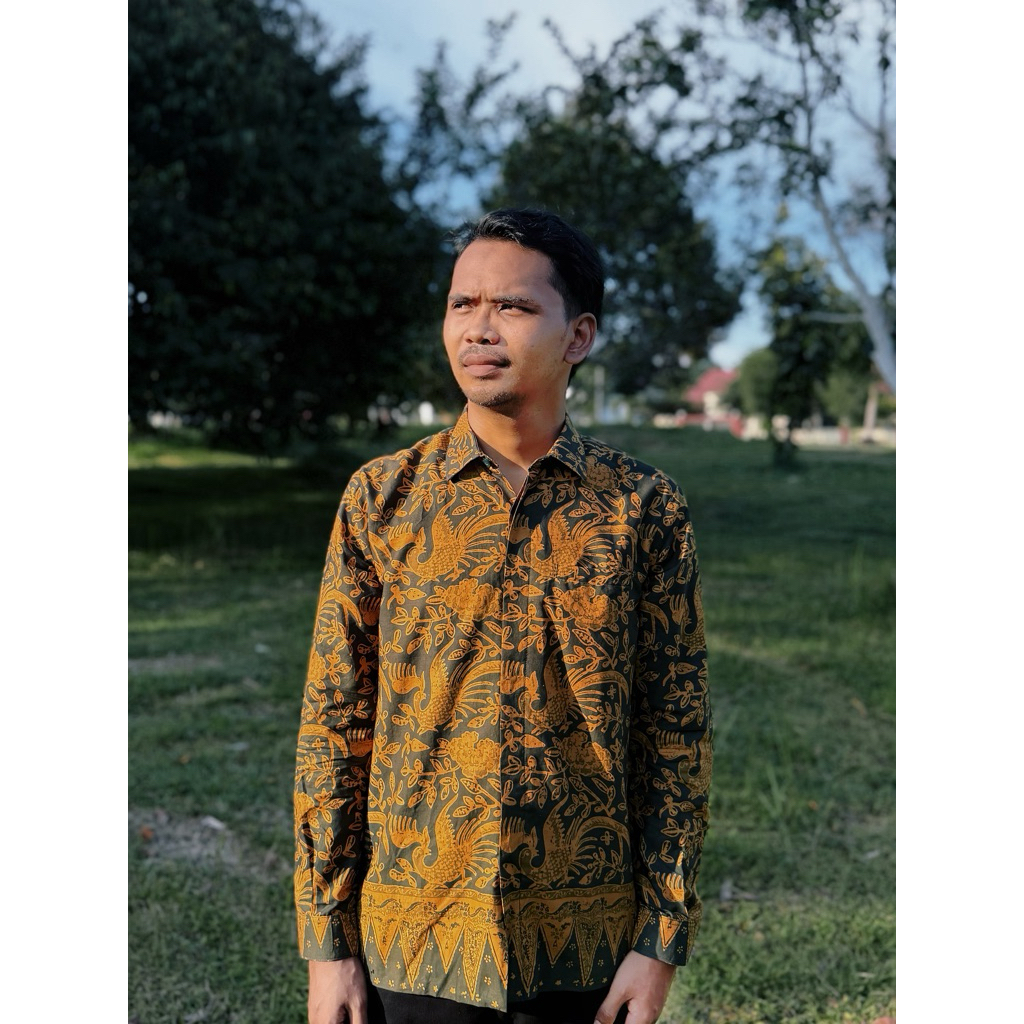 Batik Jambi Motif Burung dan Mawar | Kemeja Batik Pria Wanita Premium | Batik Khas Jambi Elegan