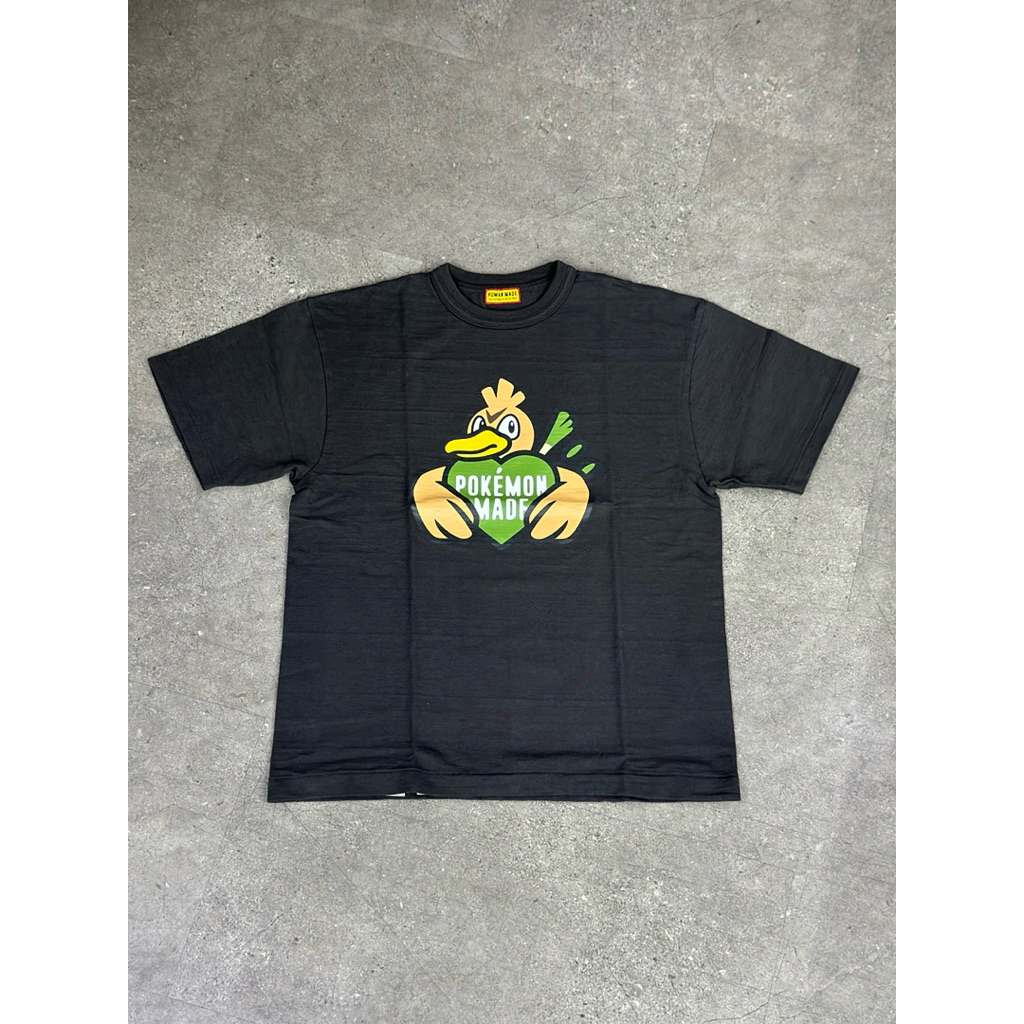 HUMAN MADE X POKEMON PART 2 GRAPHIC TEE FARFETCHD BLACK 100% ORIGINAL