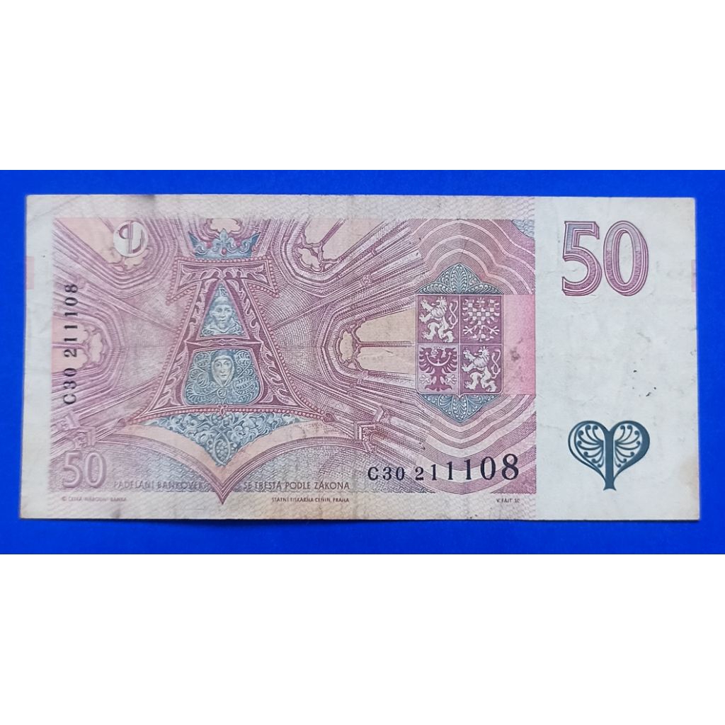 UANG KERTAS CHEKO 50 KORUN