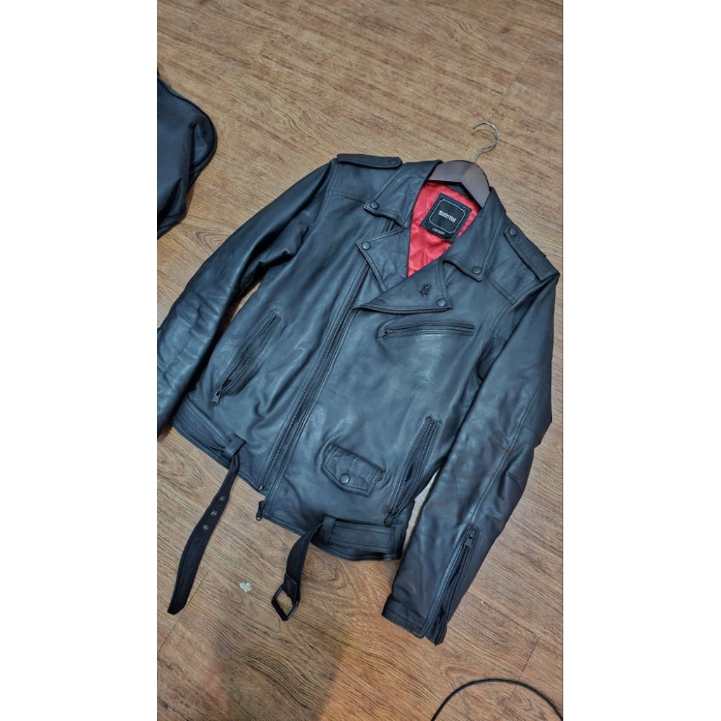Maternal Disaster - Motorcyle Leather Jacket : All Black (M)