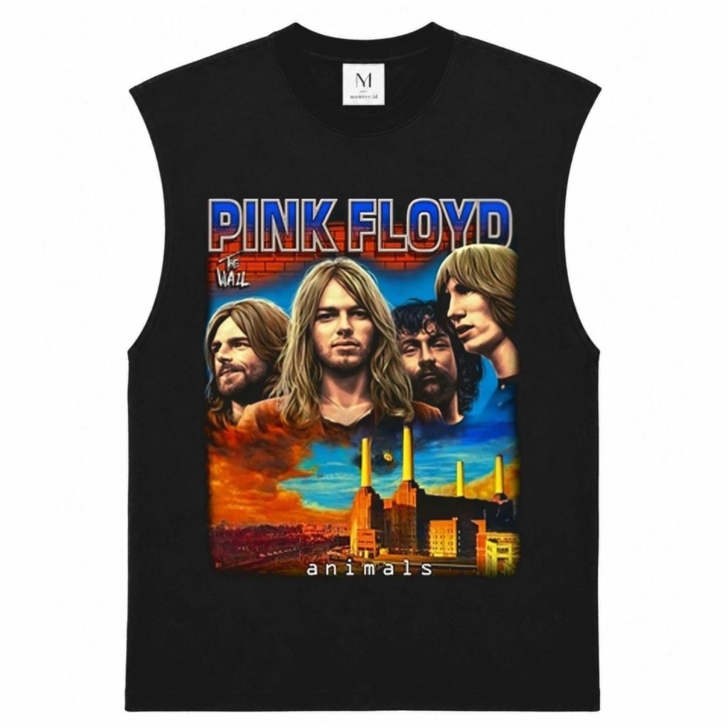 Monver Kaos Singlet Pria/Wanita - Pink Floyd Animal | Tanktop Man | Baju Olahraga | Baju Gym | Stree