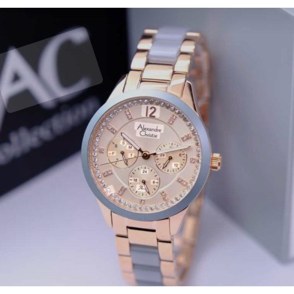jam AC cewek motif emas terbaru