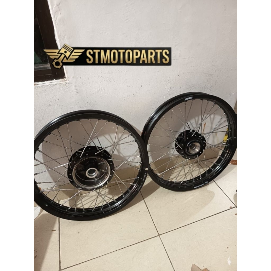 paket velg TK racing ring 18 RX king tromol original siap pasang