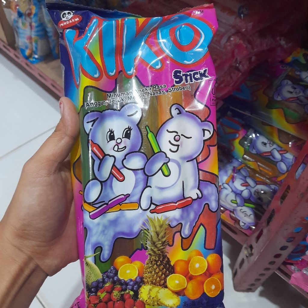 KIKO Es Stik Jelly - 10 Sticks, Rasa Buah Alami, Berserat Tinggi
