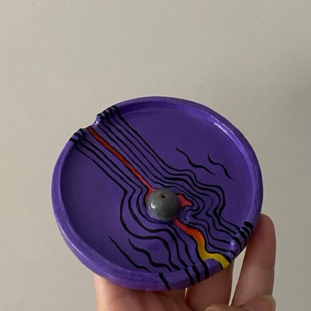 Ashtray clay CUSTOM ( 100% handcraft )
