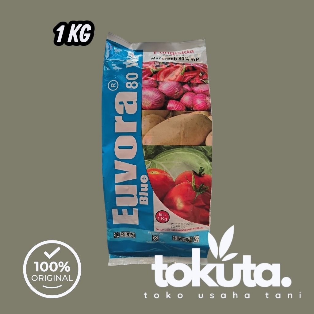 EUVORA BLUE 1 KG Fungisida Mankozeb Untuk Penyakit Bercak Daun, Antraknosa, Busuk Batang