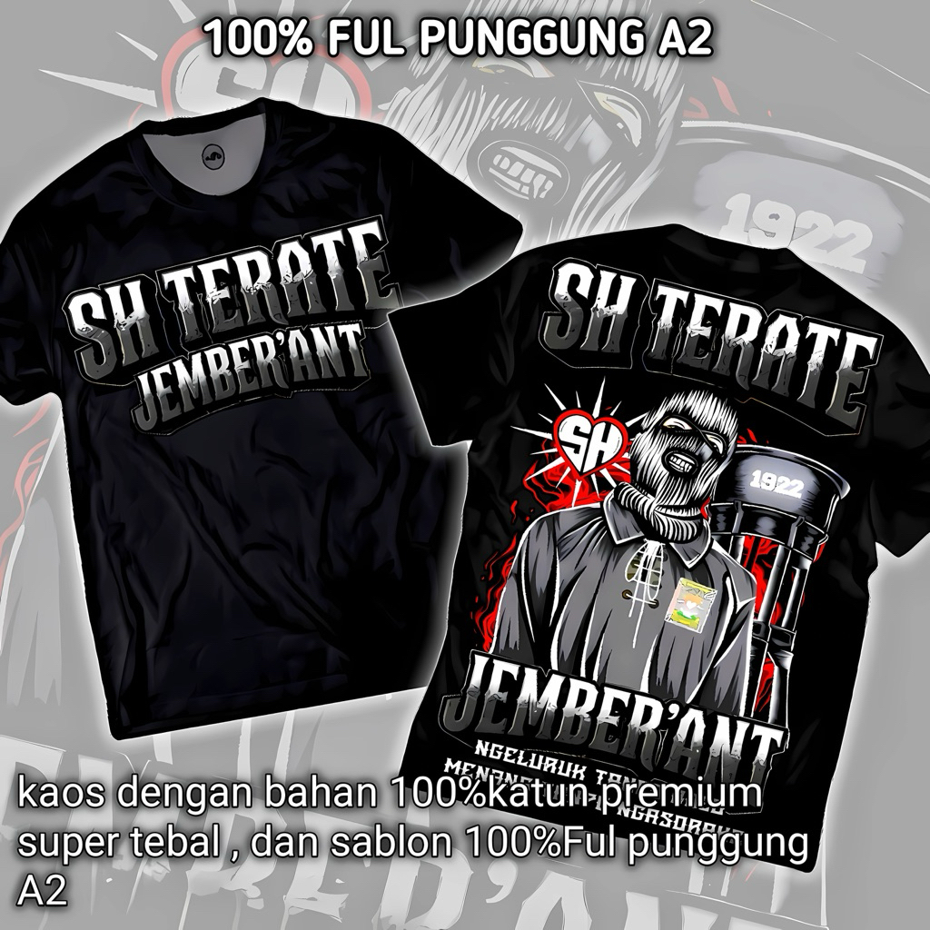 KAOS PSHT JEMBERANS TERBARU distro disain terbaru PSHT JEMBER FUL PUNGGUNG A2
