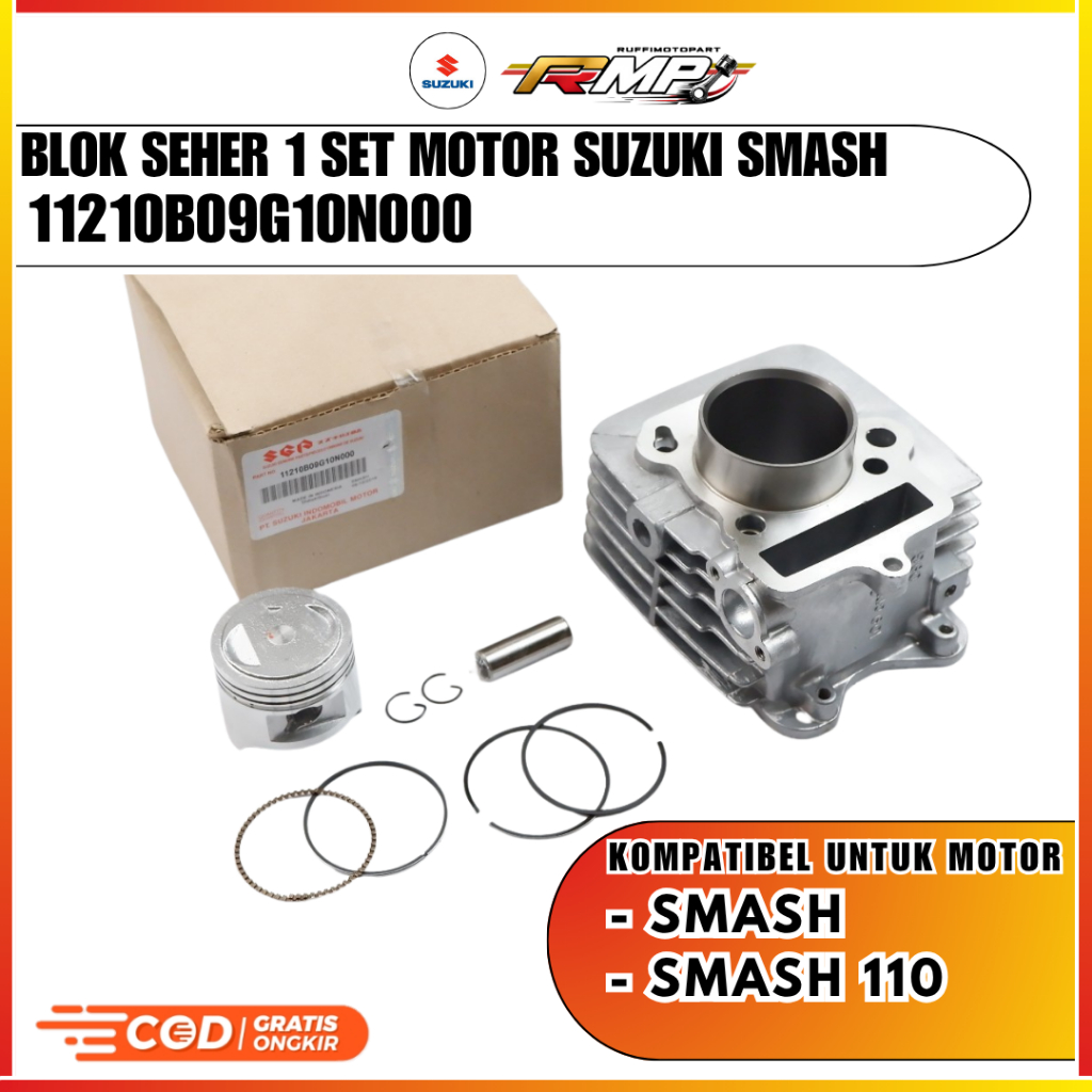 Blok Seher Smash 110 Smash Piston Set Blok Mesin Motor Suzuki Smash 110