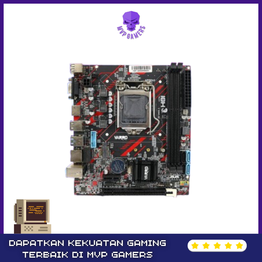 Motherboard Varro H81V-R3 LGA 1150 DDR3 Mainboard PC Intel Core i3 i5 i7 Gen 4 Haswell Murah Origina