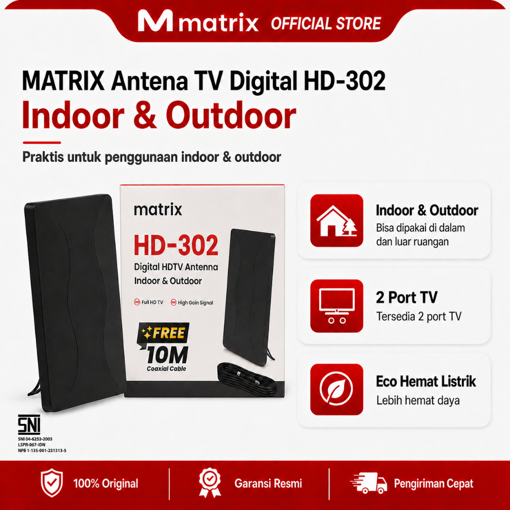 MATRIX - Antena TV Digital HD 302 | Antena TV Digital Indoor & Outdoor