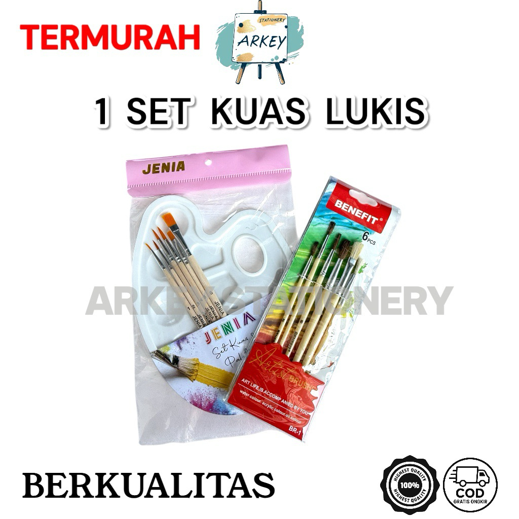 KUAS SET LUKIS JENIA / KUAS MELUKIS