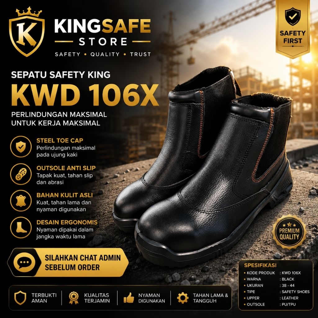 SAFETY SHOES KINGS HONEYWELL KWD 106X - SEPATU SAFETY KINGS KWD 106X - SEPATU SAFETY MERK KINGS