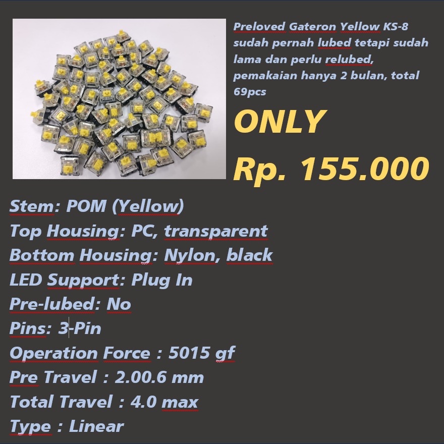 Switch Keyboard Gateron Yellow