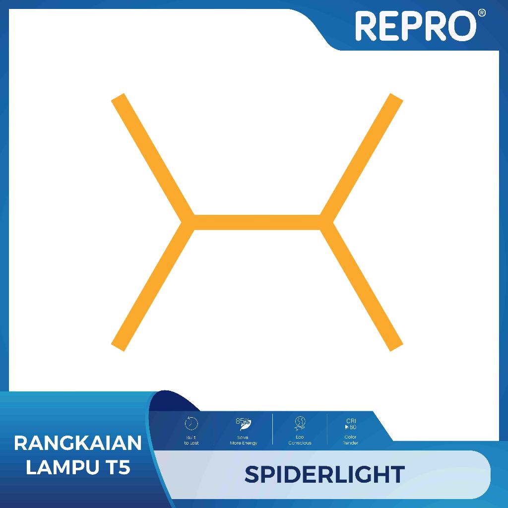 REPRO Rangkaian Lampu T5 LED Spiderlight All in Connector Lampu Adaptor Kabel