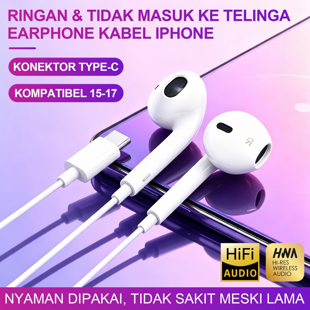 Promo Murah Earphone Apple Original Resmi Garansi 2 Tahun Handsfree Control Volume Telepon iPhone & 