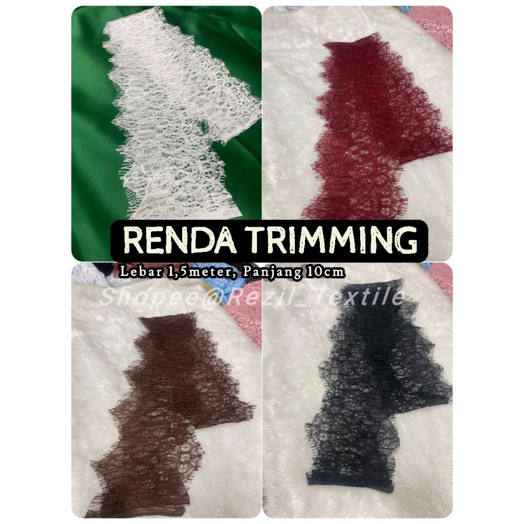RENDA TRIMMING // RENDA PINGGIRAN // BROKAT RENDA // RENDA KUMIS // BRUKAT RENDA POTONGAN // KAIN RE