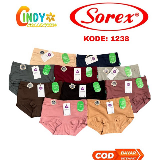 Isi 6 Pcs Sorex Celana Dalam Wanita Jumbo Lusinan 1238 Super Soft Original