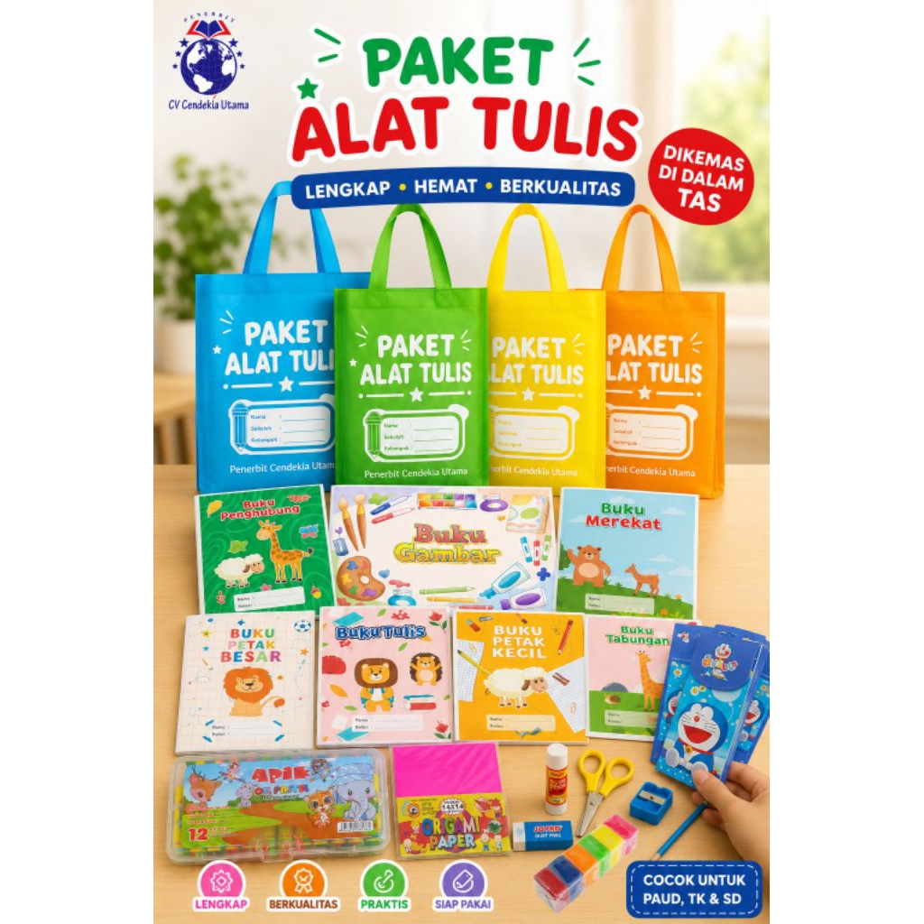 Paket alat tulis ATK/ATS PAUD TK Ra