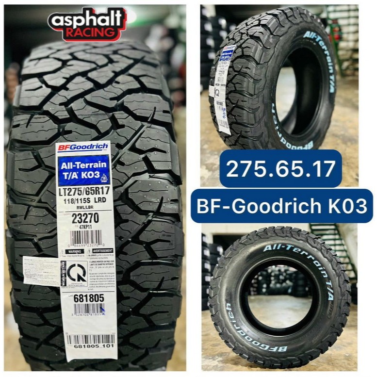 BAN MOBIL IMPORT UKURAN 275/65 R17 MEREK BF-GOODRICH ALLTERAIN T/A KO03 BAN TUBLES 275 65 R17