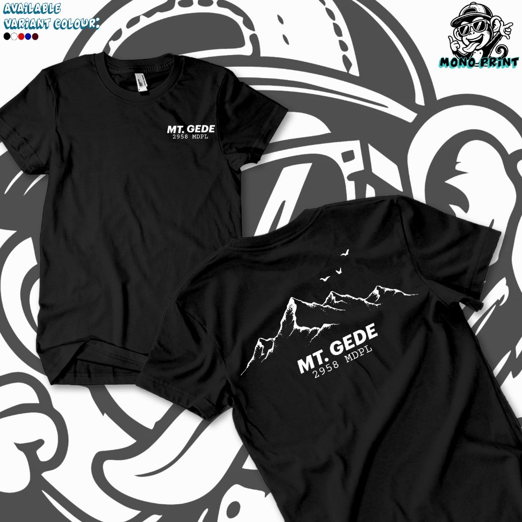 KAOS GUNUNG GEDE / KAOS GUNUNG PANGRANGO / BAJU GUNUNG GEDE PANGRANGO / KAOS OUTDOOR