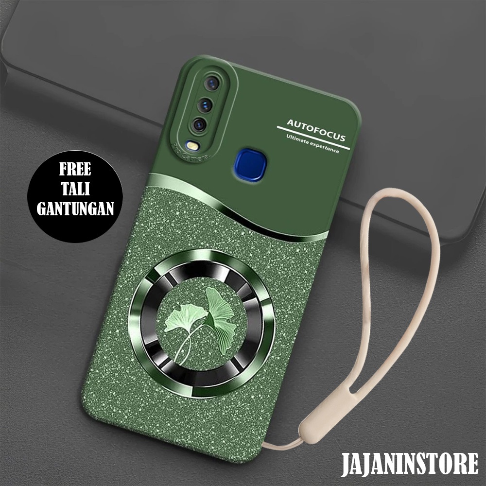 Case + Tali gantungan VIVO Y11 Y12 Y12I Y15 Y17 Y19 Softcase Procamera Silicon Case motif bunga layu