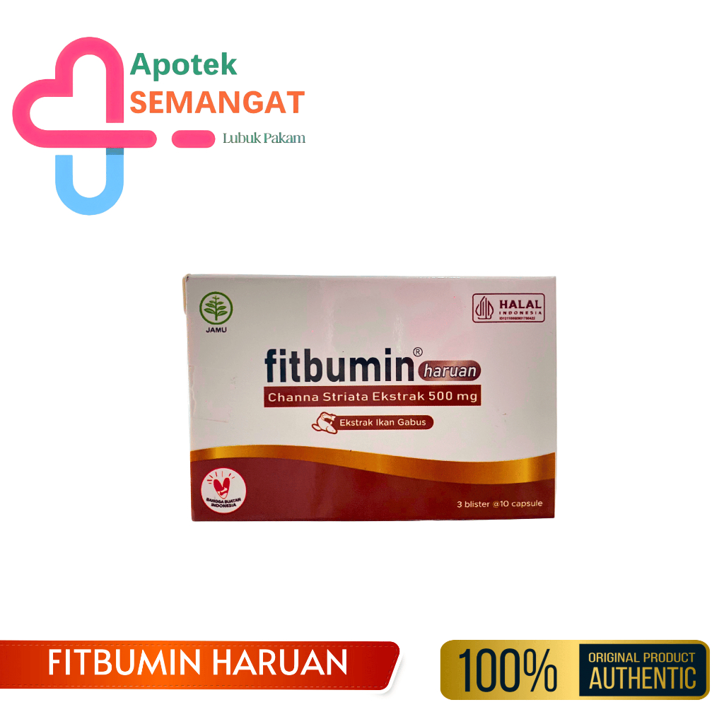 FITBUMIN HARUAN 1 STRIP ekstrak albumin ikan gabus fitbumin kapsul [HARGA PER STRIP]