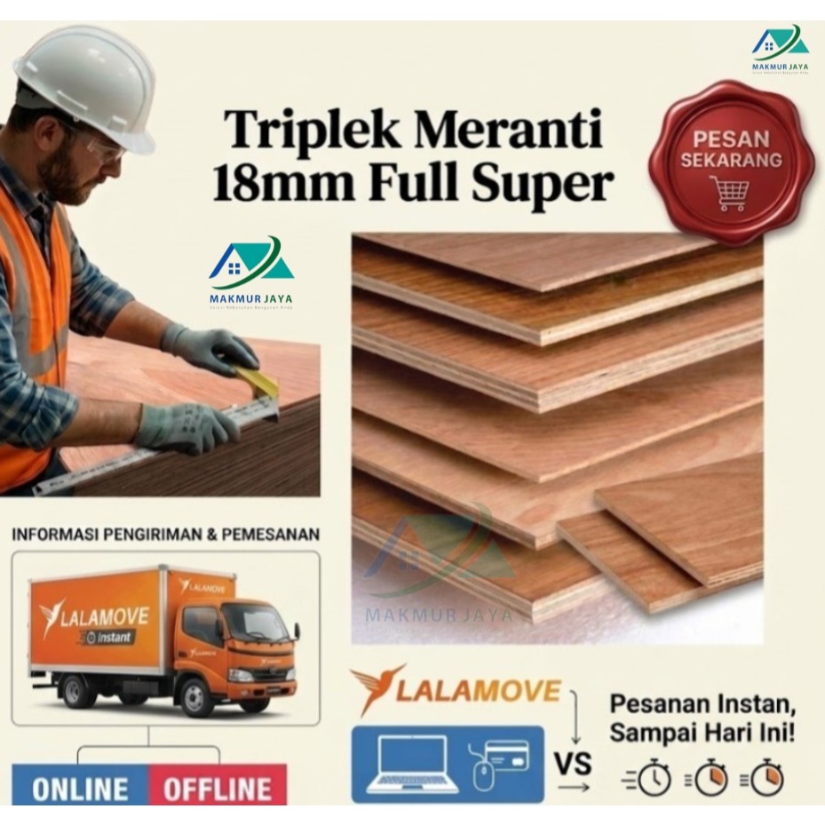 Triplek Meranti 18mm Full SUPER / Triplex Meranti 18 mm Full SUPER