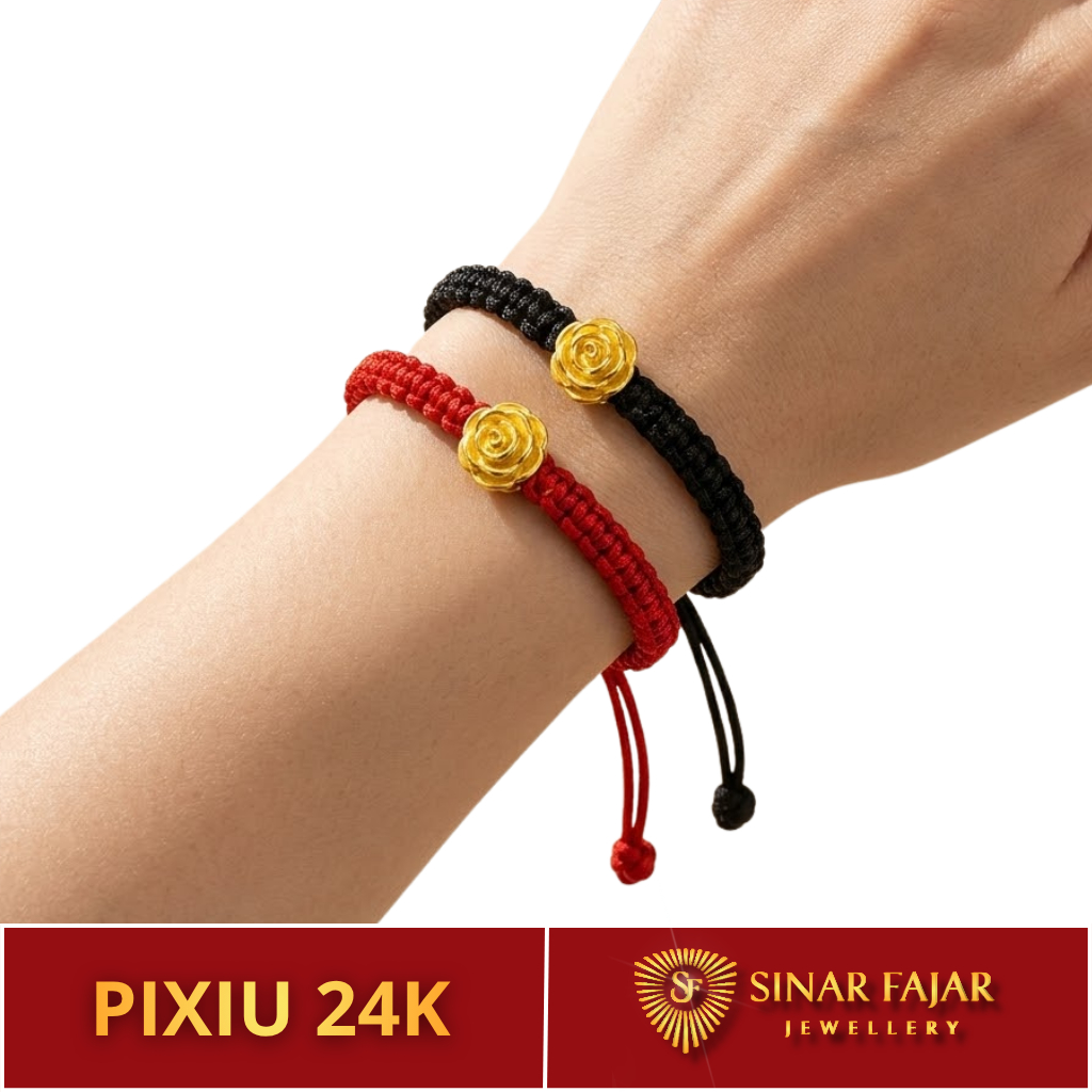 Gelang Tali Pixiu Bunga 999 - Sinar Fajar Jewellery