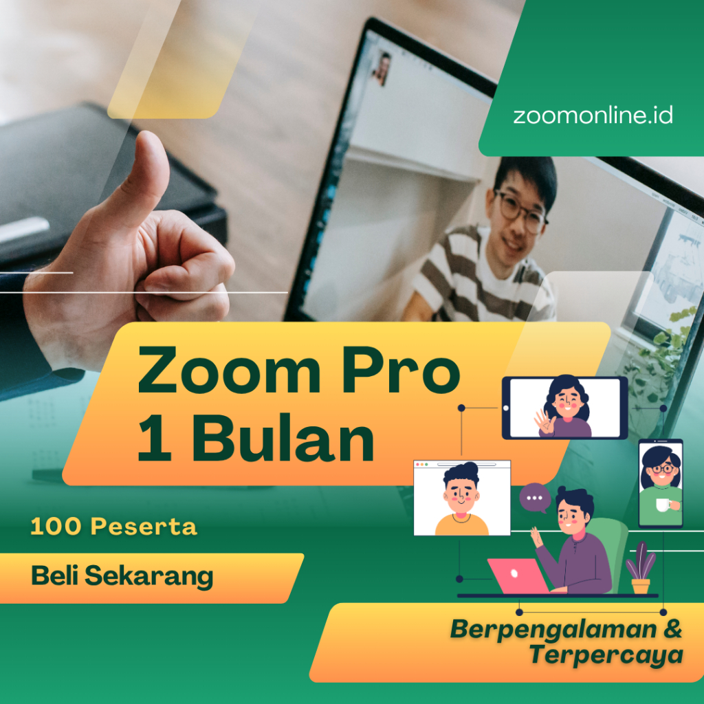 Zoom Premium Pro 1 Bulan 100 Peserta Bergaransi
