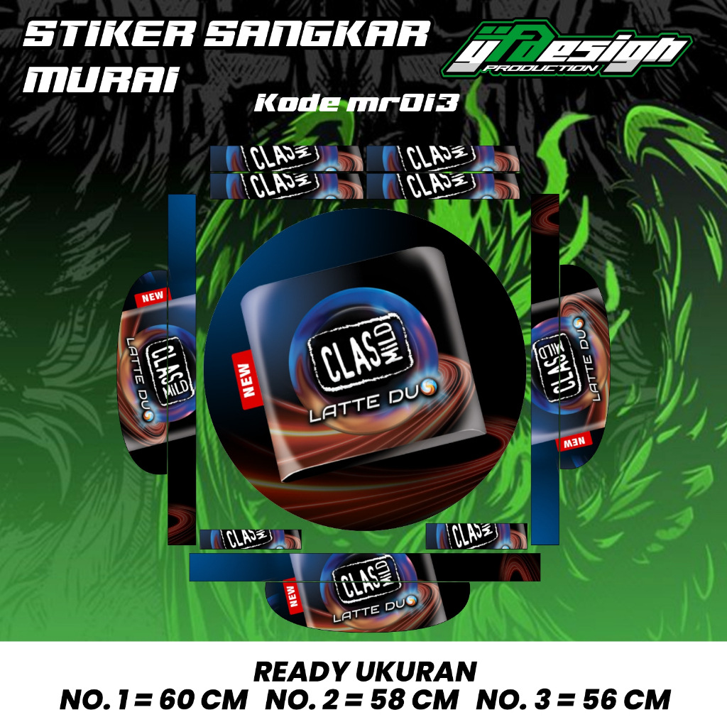 Stiker Sangkar Murai Decal Sangkar Burung Murai Model Terbaru Motif Class Mild latte Duo