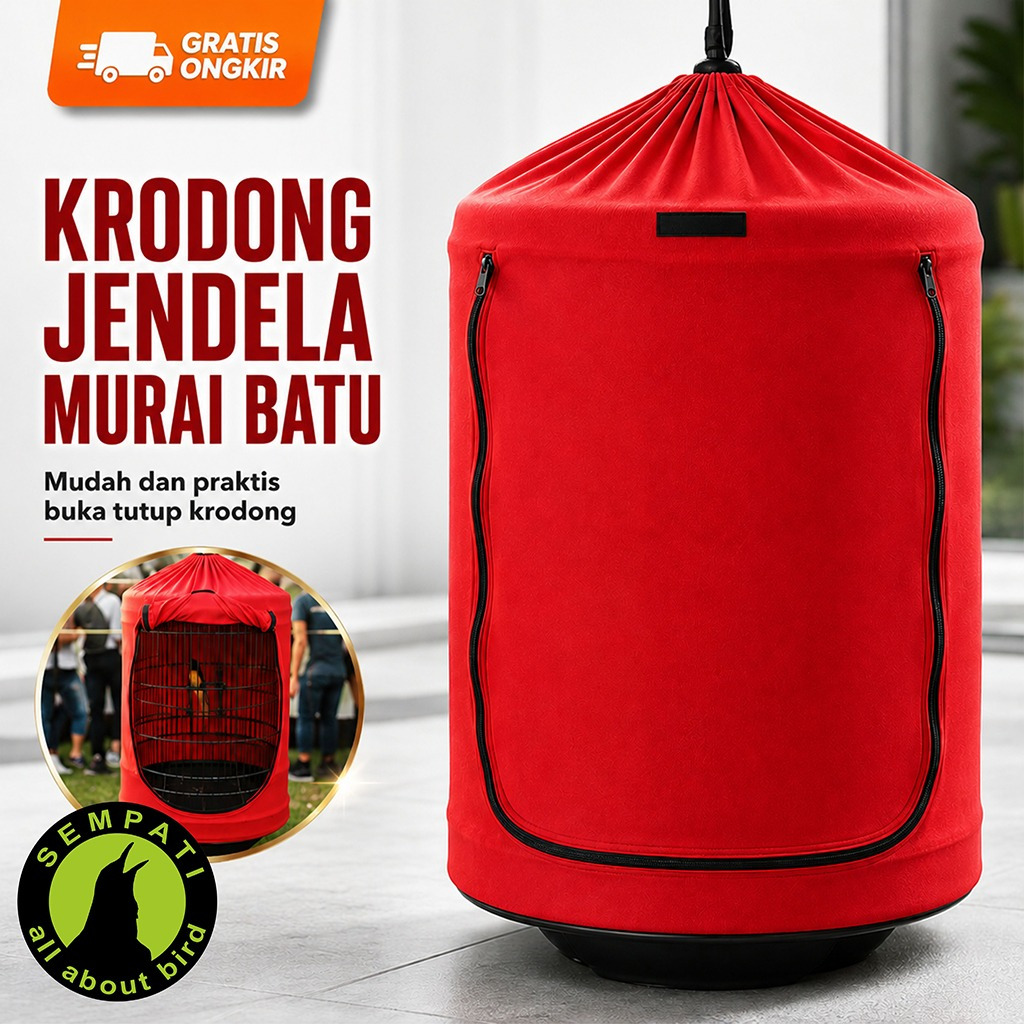 SEMPATI Krodong Murai Batu Jendela Modern Velcro Krodong Sangkar Kandang Burung Murai MB Gantangan E