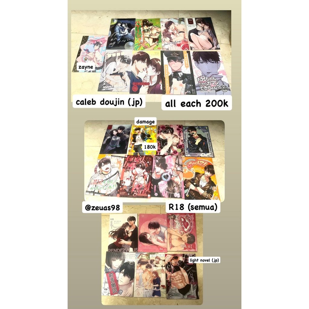BUKU BOOK DOJIN DOUJINSHI DOUJIN CALEB GEGE MAHIRU HA WOOJU XIA YIZHOU LOVE AND DEEPSPACE LADS KOMIK