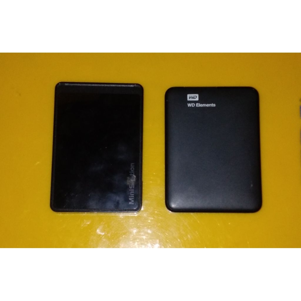 Hardisk External Merk MiniStation 1TB Dan Merk WD Elements 500GB Bekas Kondisi Normal