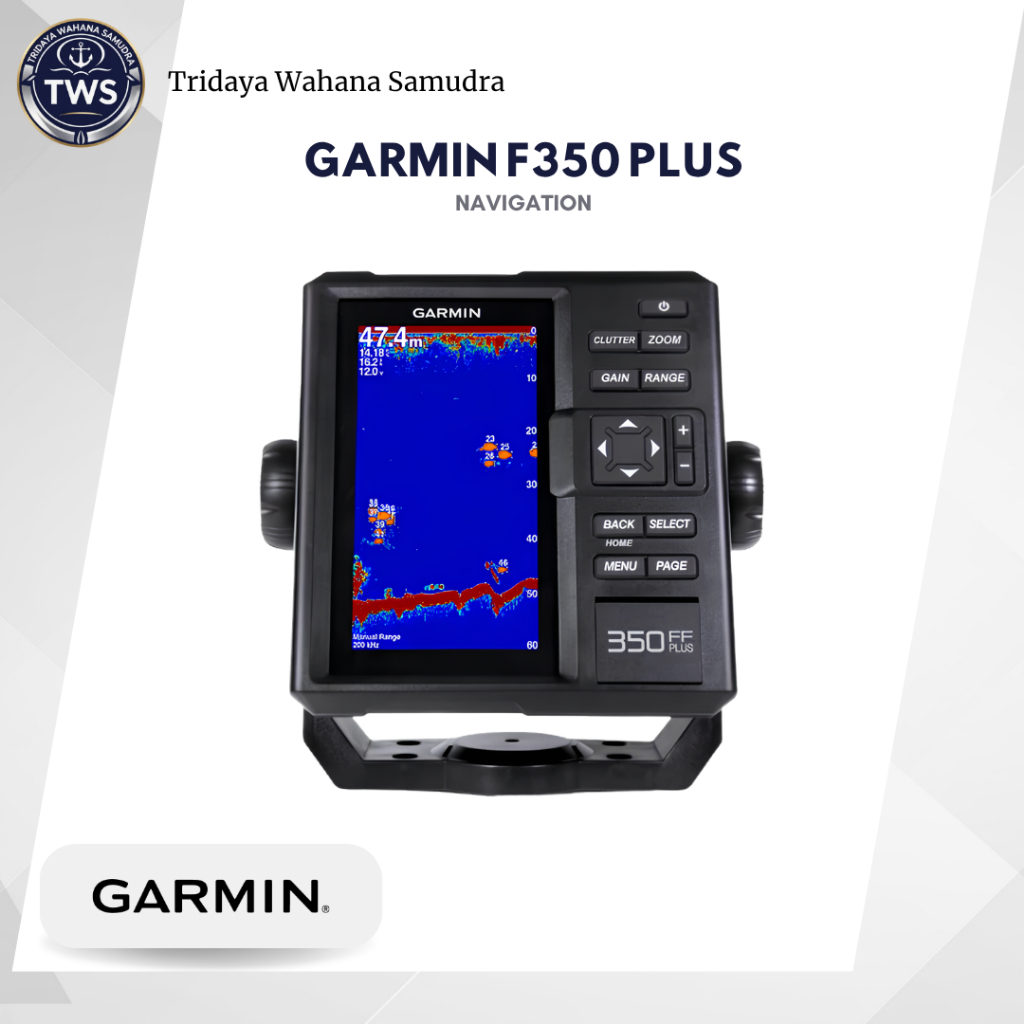 Garmin FF350 Plus Fishfinder 6 Inch Sonar 300W 77/200kHz TDX ClearVu Pencari Ikan Kapal Original