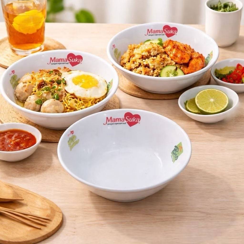 (6 PCS - 12 PCS) Mangkok Keramik MamaSuka Miwon, Mangkok Bakso, Mangkok Mie Ayam