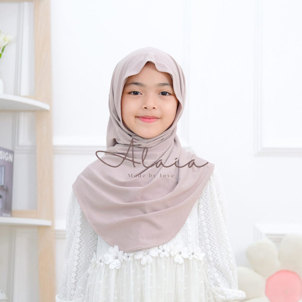 ALAIA.DAILY - Hijab Instan Jisoo Plus Inner 2in1 Remaja 7-12 th Kaos Rayon Super Airflow Premium