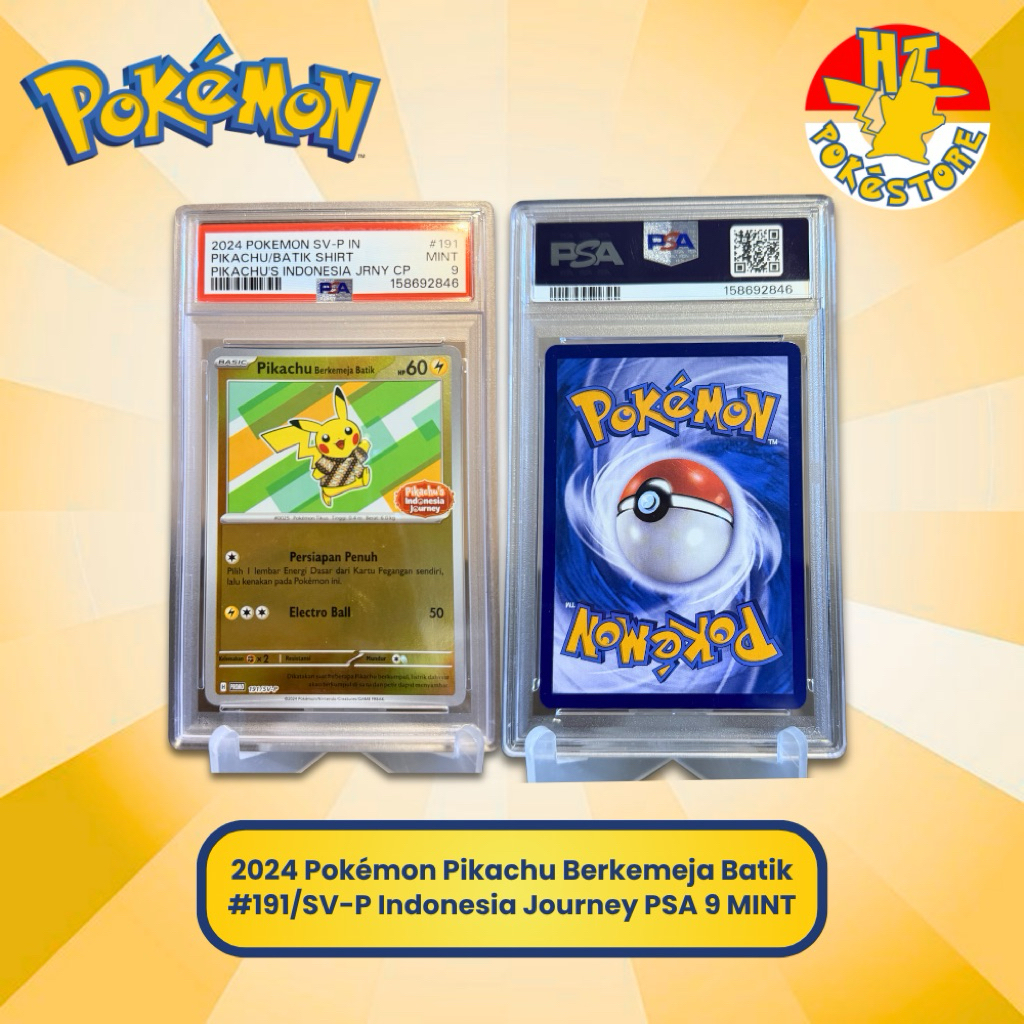 Pikachu Batik Berkemeja Holo 191 PSA 9 (Pikachu Pattern) PROMO :Mirror [SV-P 191][ID](Scarlet & Viol