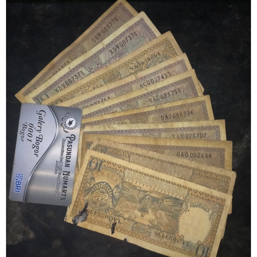 uang kertas 10 rupiah jelek