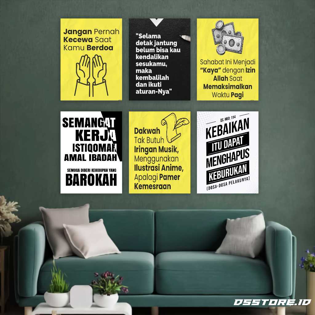 Hiasan Dinding Quotes Islami Hiasan Ruangan islam aesthetic-DS16
