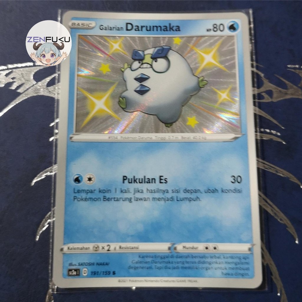 Darumaka Shiny pokemon tcg indonesia