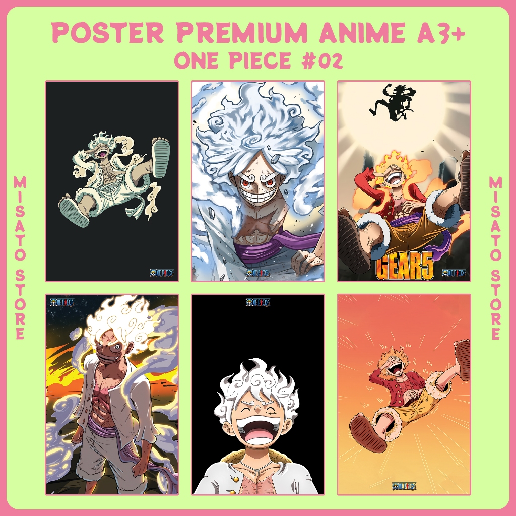 Poster Premium Full HD Anime A3+ : One Piece [Episode 02] - Monkey D. Luffy, Gear 5