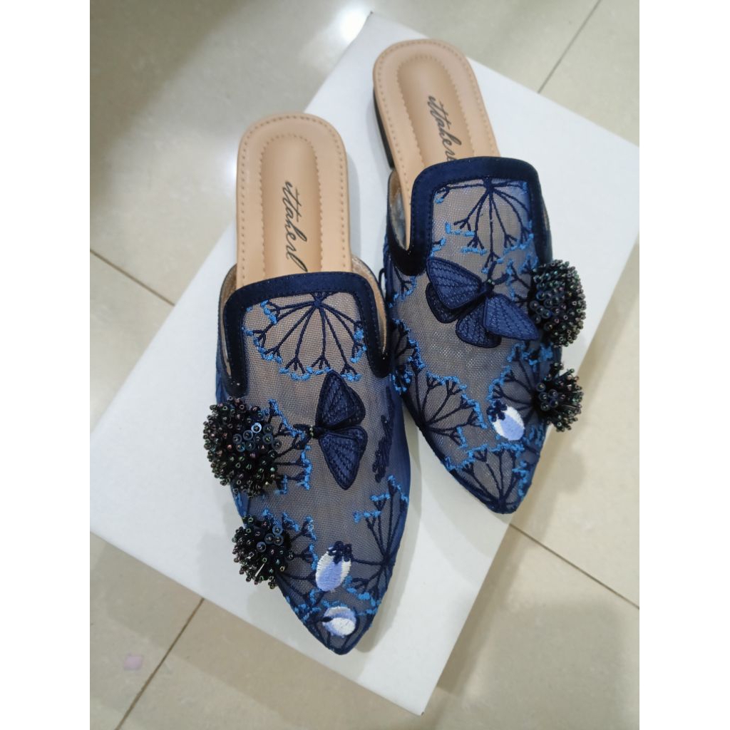 ittaherl dandelion navy flat shoes size 38